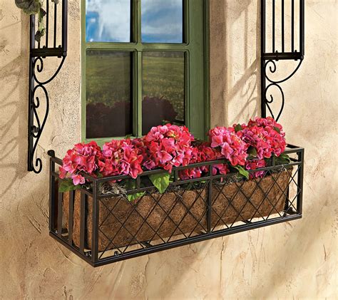 design toscano european-style metal window box|European.